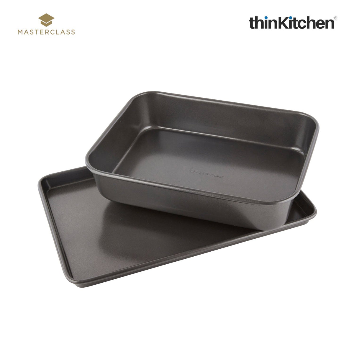 MasterClass Set of Non-Stick Large Roasting Pan, Baking Tray