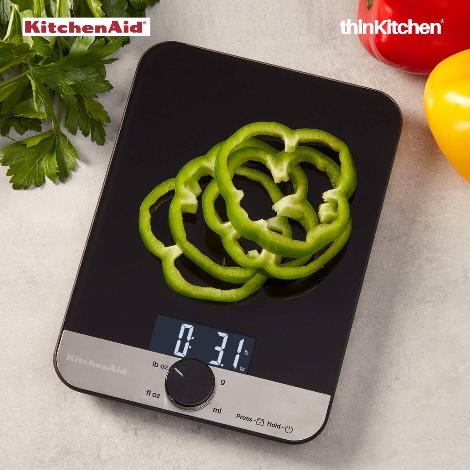 Buy Kitchenaid Dry And Liquid Glass Top Digital Kitchen Scale Kitchen Scale Online at thinKitchen