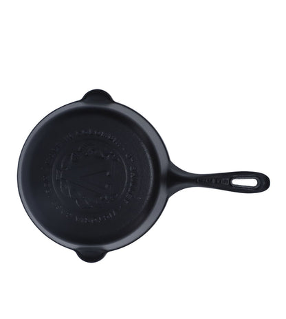 Victoria - SKL-208 Victoria Cast Iron Skillet. Small Frying Pan Seasoned with 100% Kosher Certified Non-GMO Flaxseed Oil, 8", Black