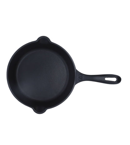 Victoria - SKL-208 Victoria Cast Iron Skillet. Small Frying Pan Seasoned with 100% Kosher Certified Non-GMO Flaxseed Oil, 8", Black