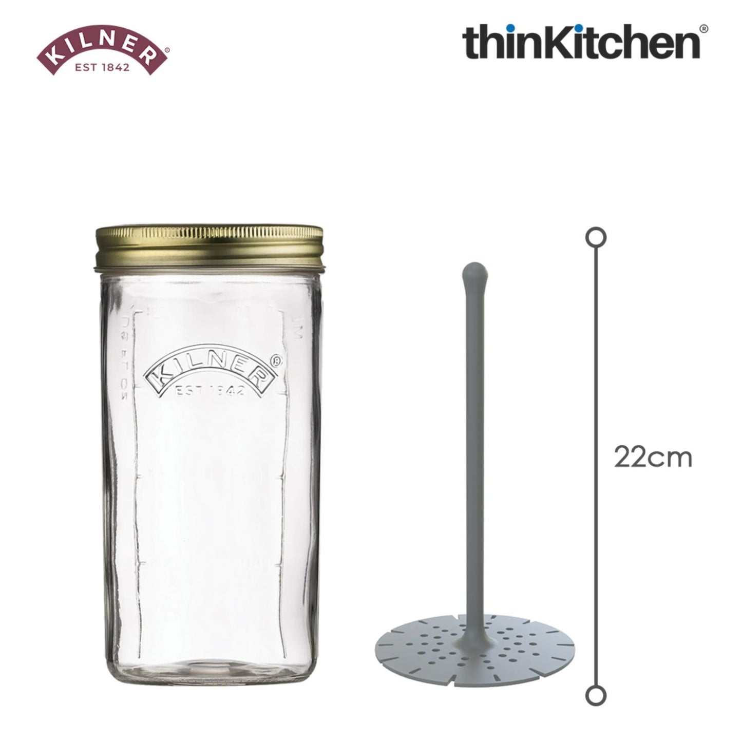 Kilner Pickle Jar With Lifter 1 Litre