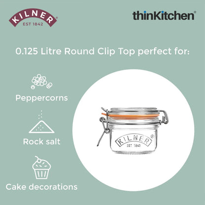 Kilner Clip Top Round Jar 125ml