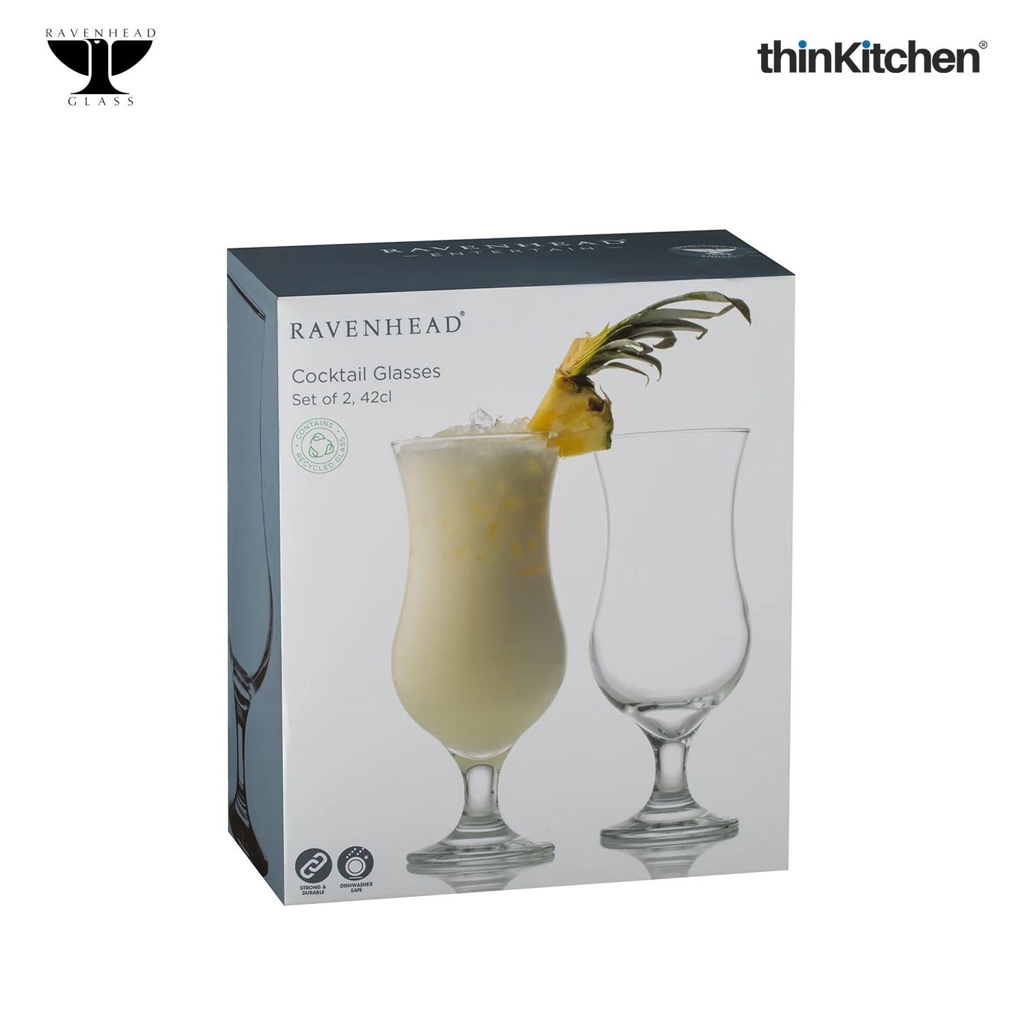 ENTERTAIN SET OF 2 COCKTAIL GLASSES 42CL