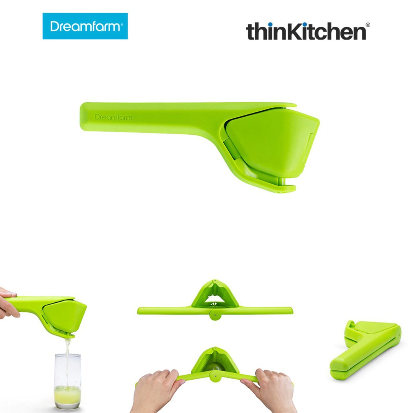 Dreamfarm Lime Fluicer Easy Squeeze Manual Lemon Juicer Green