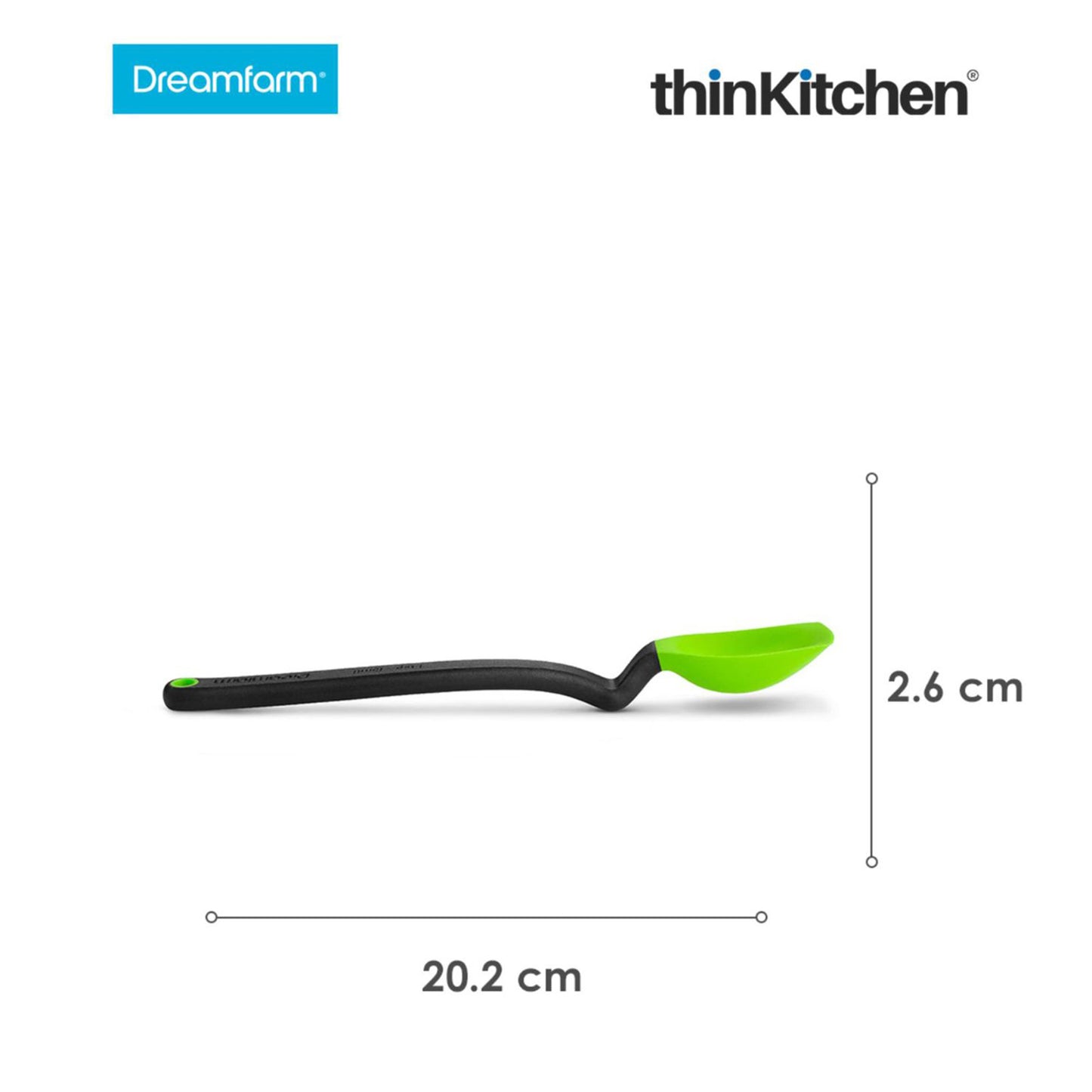 Dreamfarm Mini Supoon Non Stick Silicone Sit Up Scraping Green