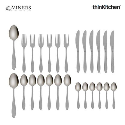 Viners Tabac 18/0 Stainless Steel 26 Piece Cutlery Set with 25 Year Guarantee