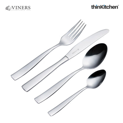 Viners Everyday Purity 16 Piece Cutlery Set with Gift Box, 18/0 Stainless Steel