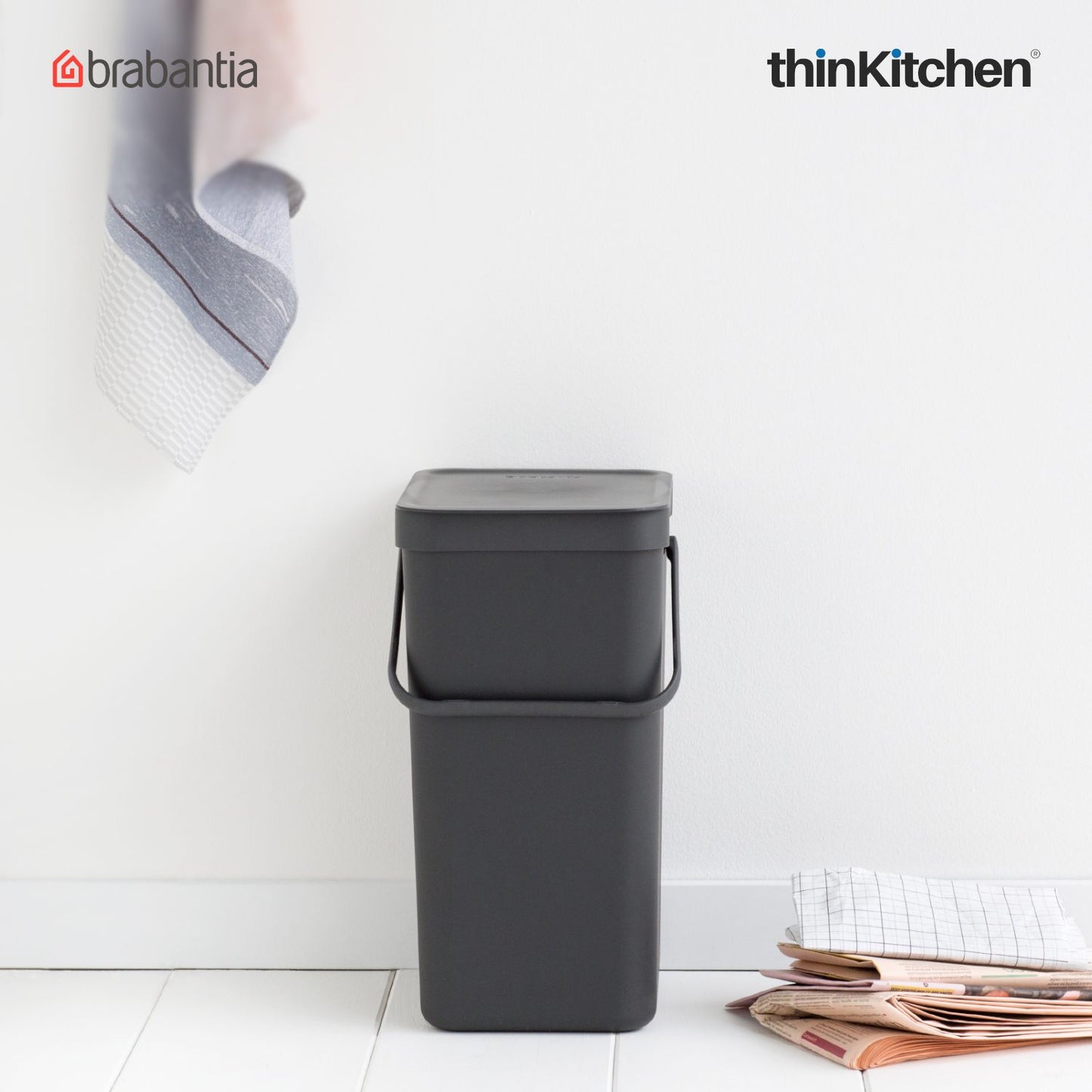 Brabantia Sort Go Waste Bin 16 Litre Grey