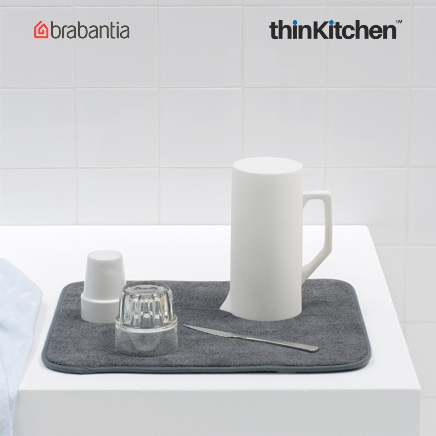 Buy Brabantia Microfibre Dish Drying Mat Dark Grey Online at thinKitchen