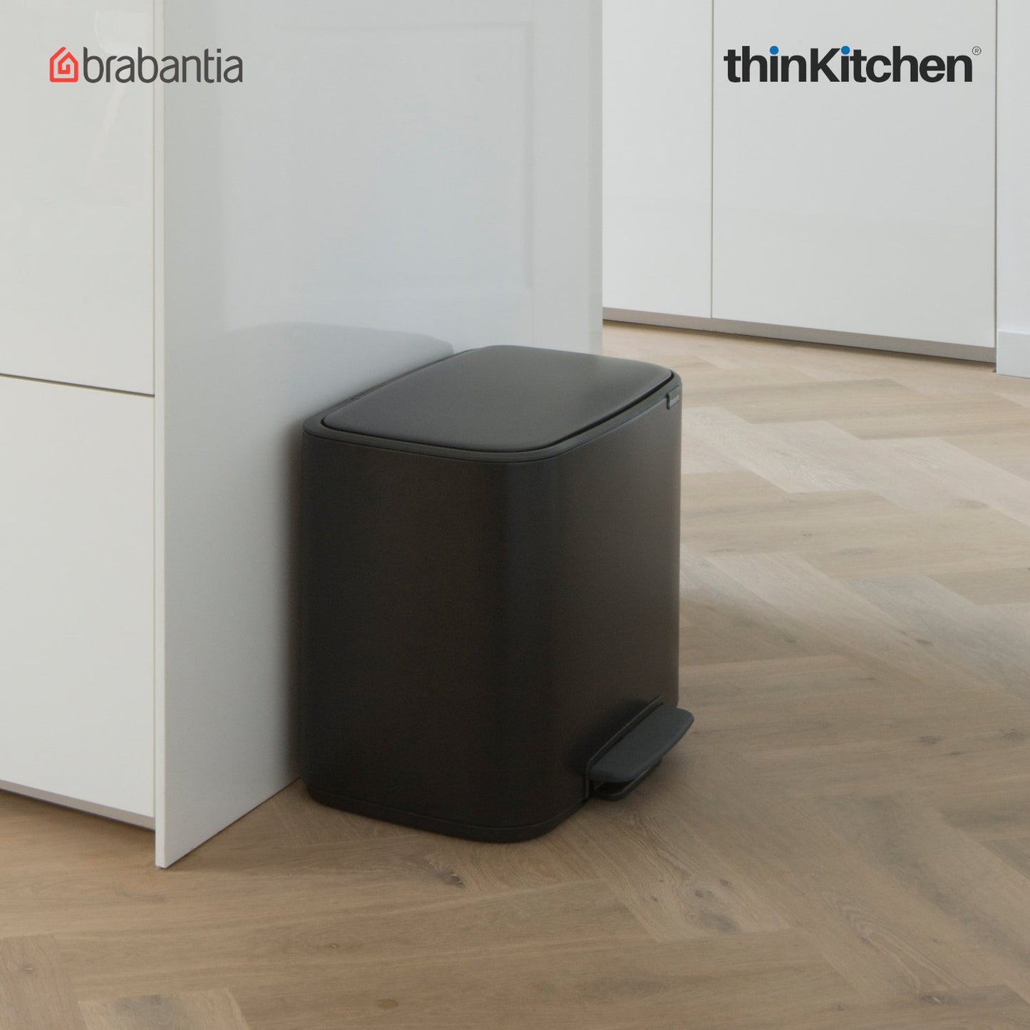 Brabantia Bo Pedal Bin 30 Litre Matt Black