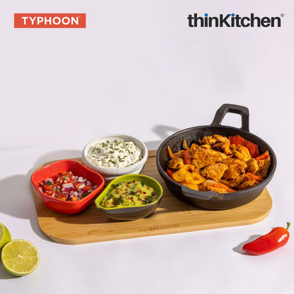 TYPHOON WORLD FOODS FAJITA SERVING SET 18CM IN GB