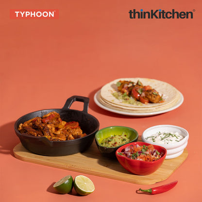 TYPHOON WORLD FOODS FAJITA SERVING SET 18CM IN GB