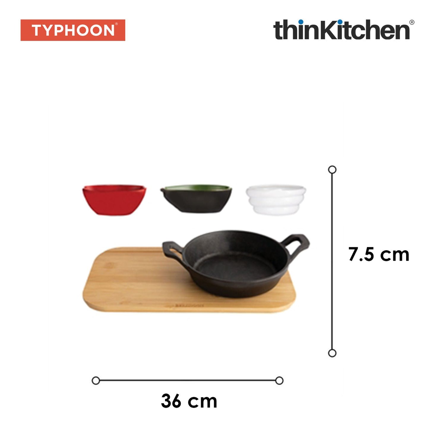 TYPHOON WORLD FOODS FAJITA SERVING SET 18CM IN GB