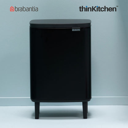 Brabantia Bo Waste Bin Hi 12 Litre Matt Black