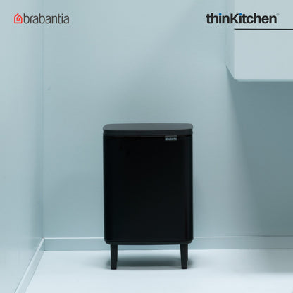 Brabantia Bo Waste Bin Hi 12 Litre Matt Black