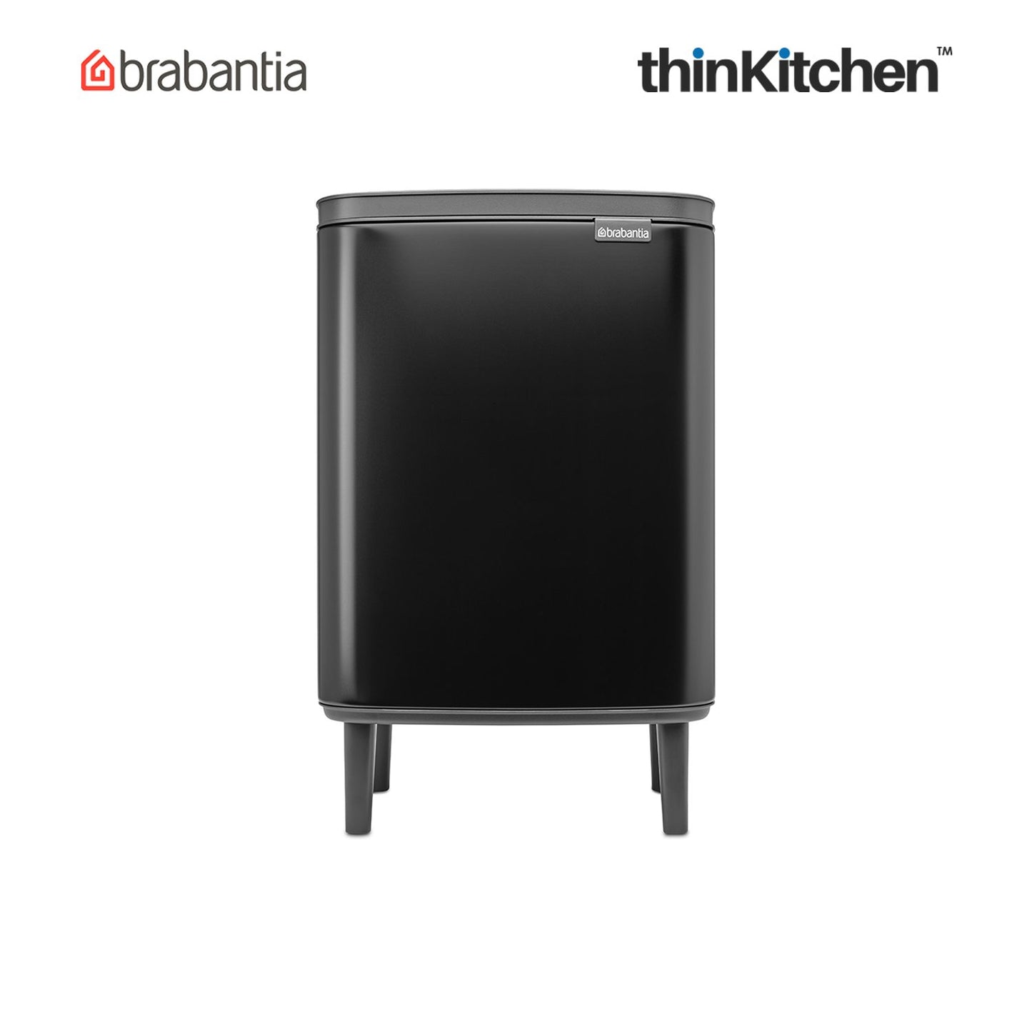 Brabantia Bo Waste Bin Hi 12 Litre Matt Black