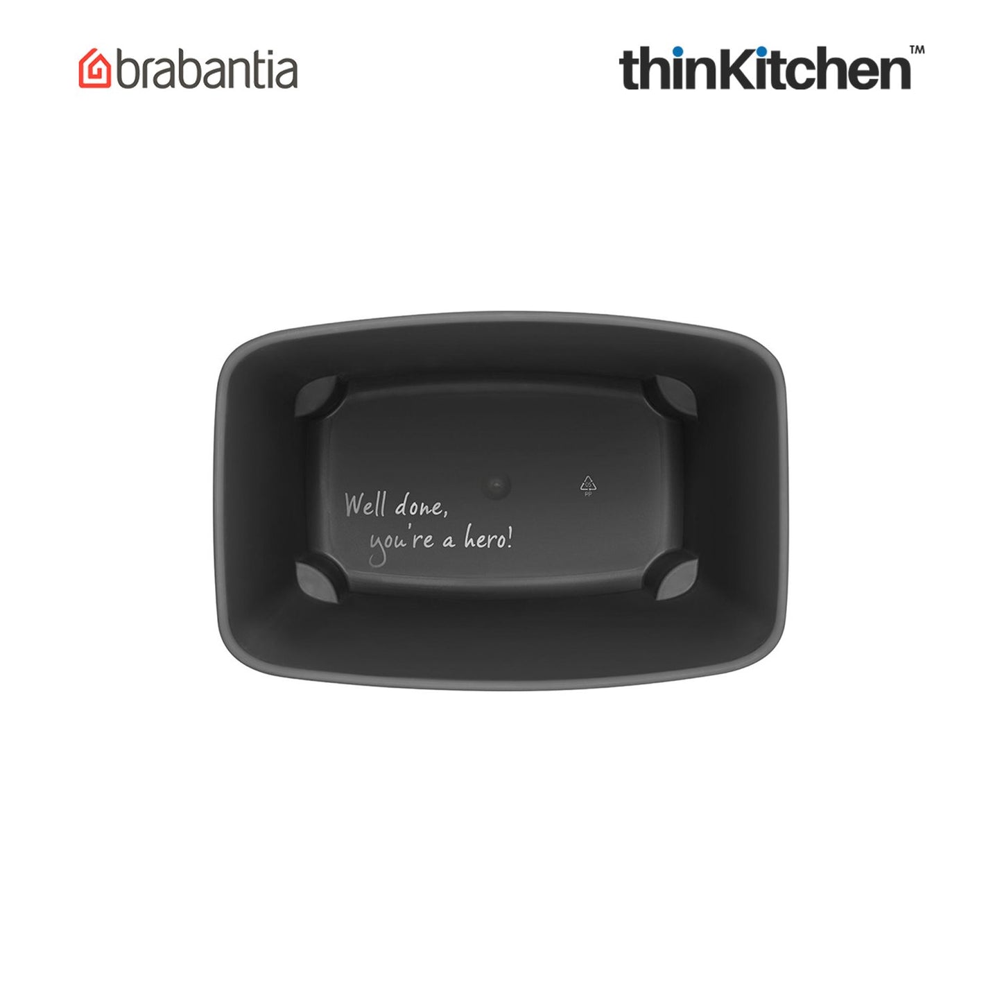 Brabantia Bo Waste Bin Hi 12 Litre Matt Black