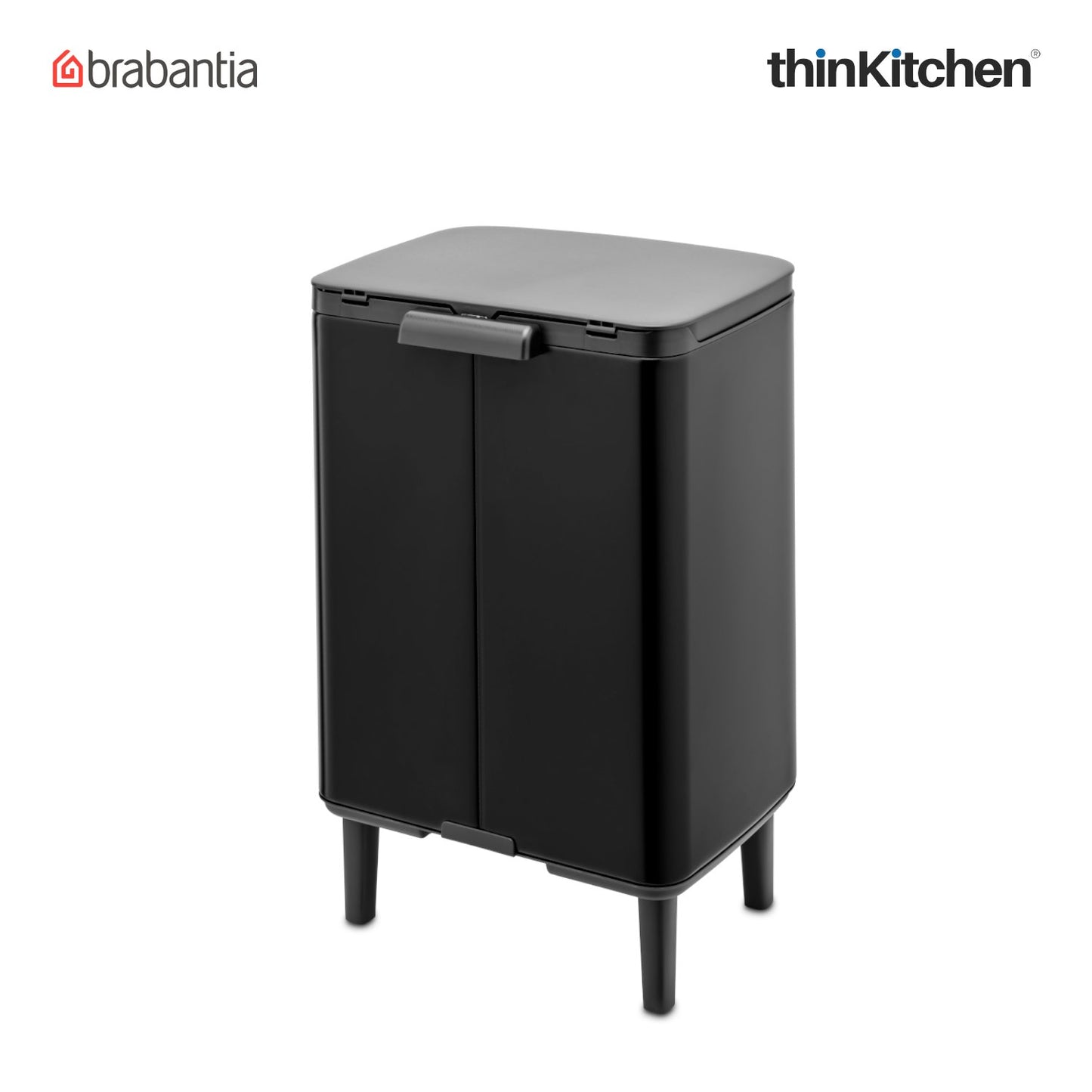 Brabantia Bo Waste Bin Hi 12 Litre Matt Black