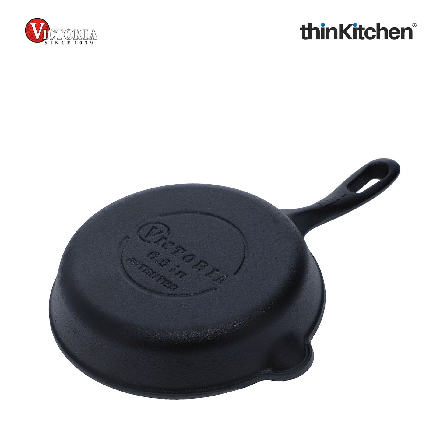 Victoria 6.5 Inch Mini Cast Iron Skillet. Small Frying Pan,Seasoned with 100% Kosher Certified Non-GMO Flaxseed Oil (SKL-206)