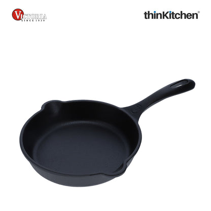 Victoria 6.5 Inch Mini Cast Iron Skillet. Small Frying Pan,Seasoned with 100% Kosher Certified Non-GMO Flaxseed Oil (SKL-206)