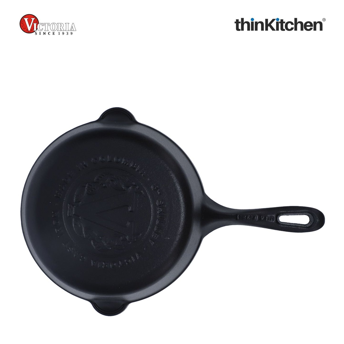 Victoria - SKL-208 Victoria Cast Iron Skillet. Small Frying Pan Seasoned with 100% Kosher Certified Non-GMO Flaxseed Oil, 8", Black