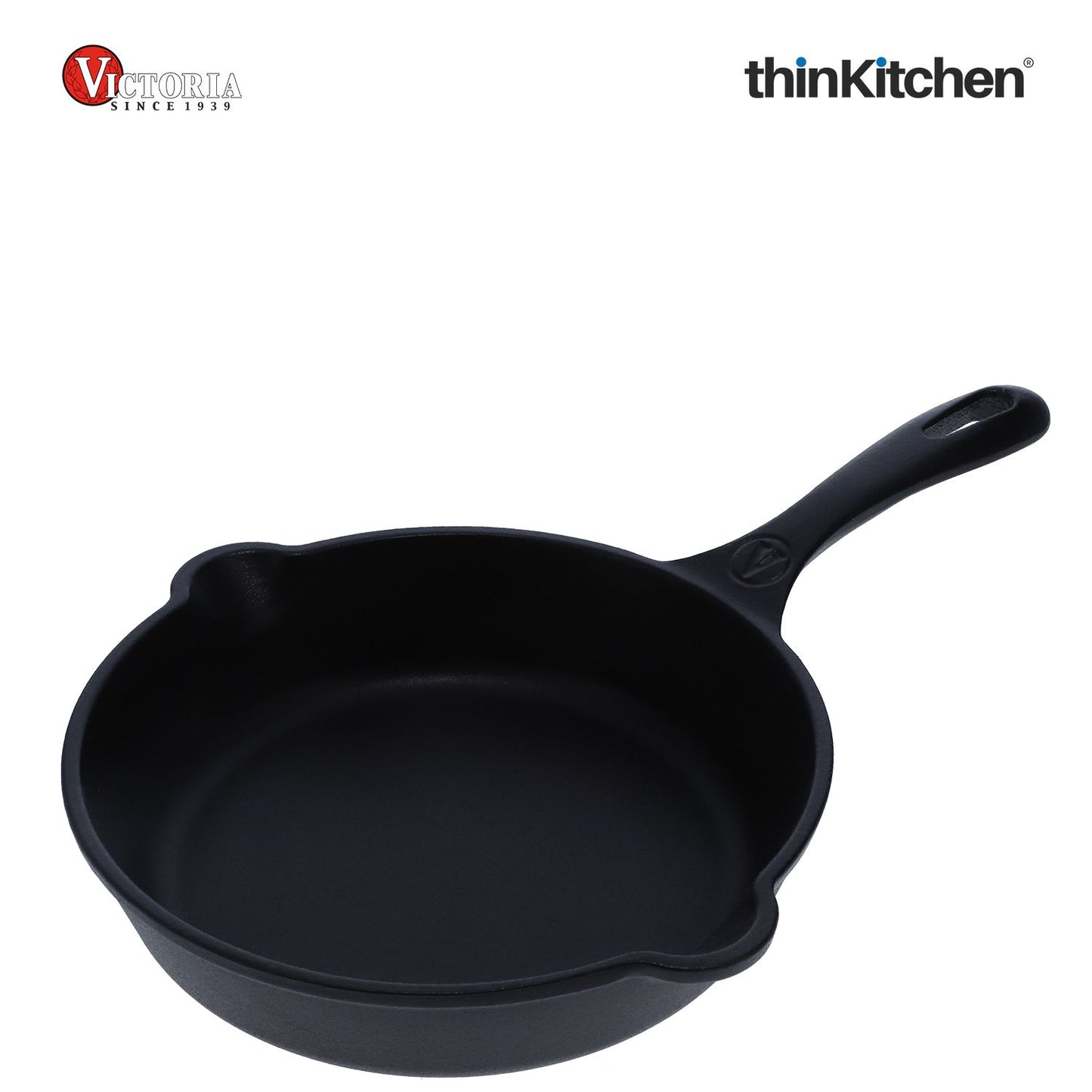 Victoria - SKL-208 Victoria Cast Iron Skillet. Small Frying Pan Seasoned with 100% Kosher Certified Non-GMO Flaxseed Oil, 8", Black