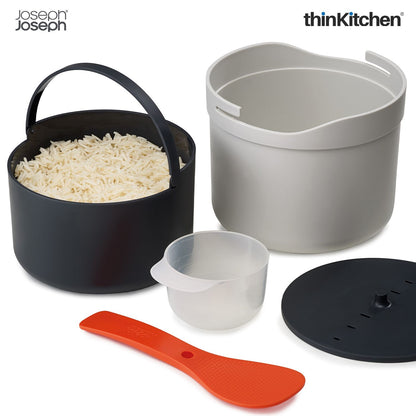 Joseph Joseph M-Cuisine Microwave Rice and Grain Cooker - Stone/Orange