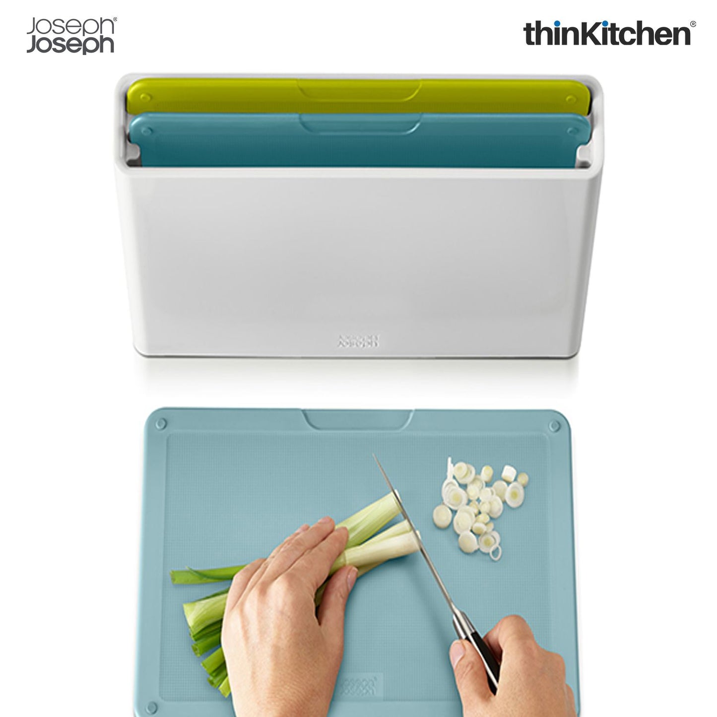 Joseph Joseph Duo 3-piece Chopping Board Set with Case (Regular) - Grey