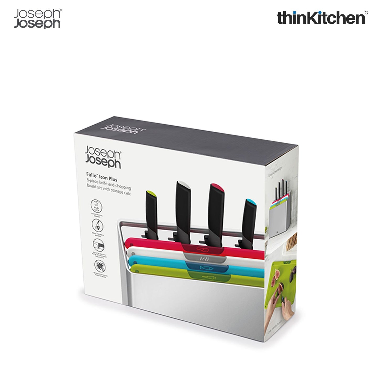 Joseph Joseph Folio Icon Plus 8-piece Knife <(>&<)> Chopping Board Set