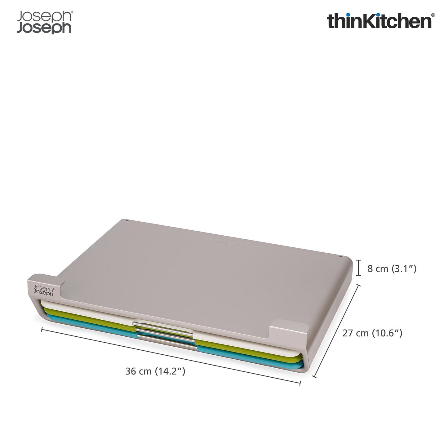 Joseph Joseph Folio™ Slim Large 3-piece Under-shelf Chopping Board Set