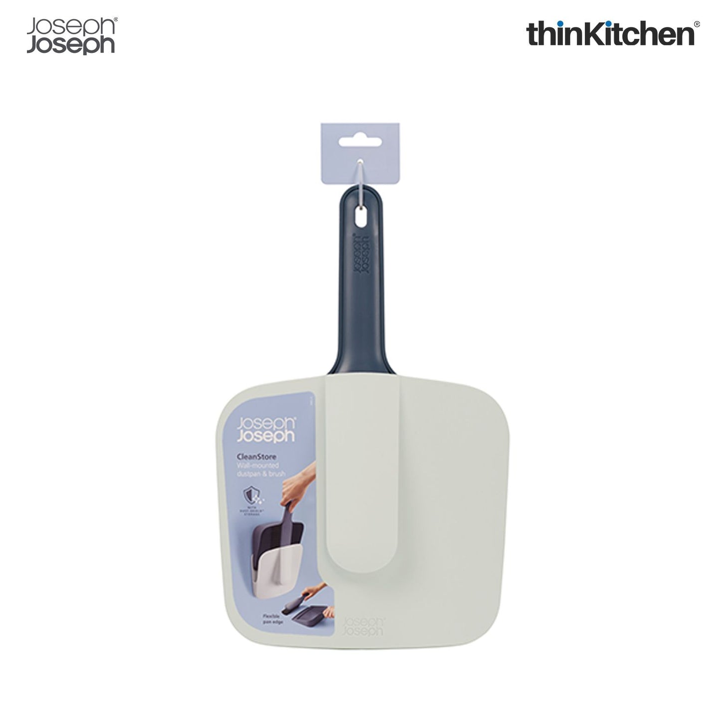 Joseph Joseph CleanStore Wall-mounted Dustpan <(>&<)> Brush with  Dust-shield  Storage