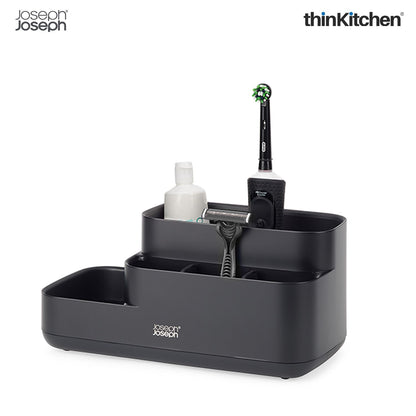 Joseph Joseph EasyStore Bathroom Caddy with Matt Black Finish