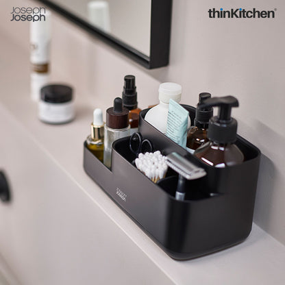 Joseph Joseph EasyStore Bathroom Caddy with Matt Black Finish