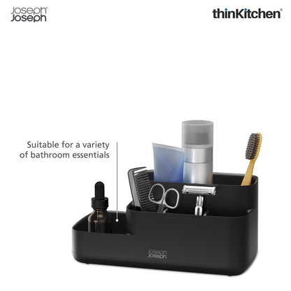 Joseph Joseph EasyStore Bathroom Caddy with Matt Black Finish