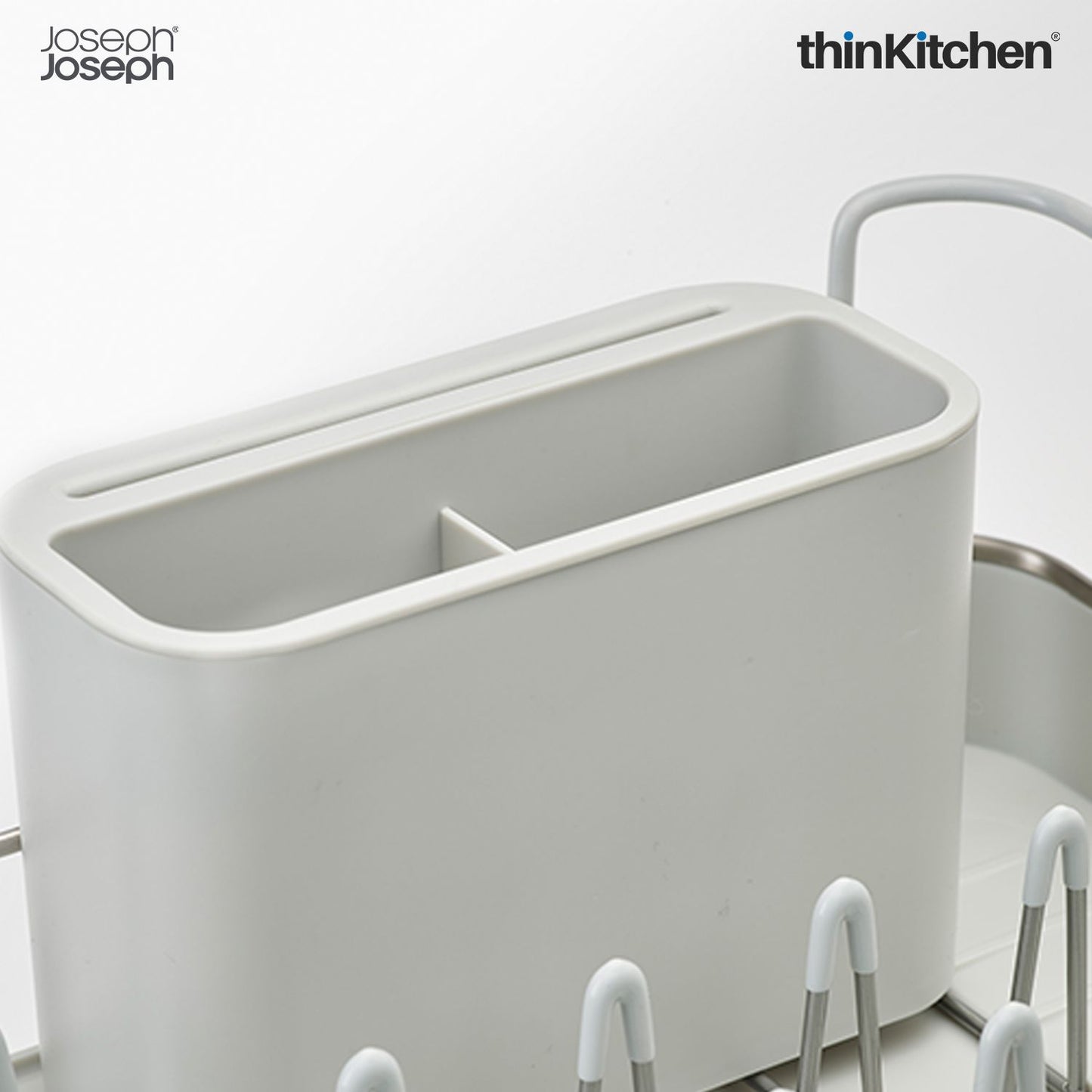 Joseph Joseph Extend™ Steel Expandable dish rack with draining spout -  Stone