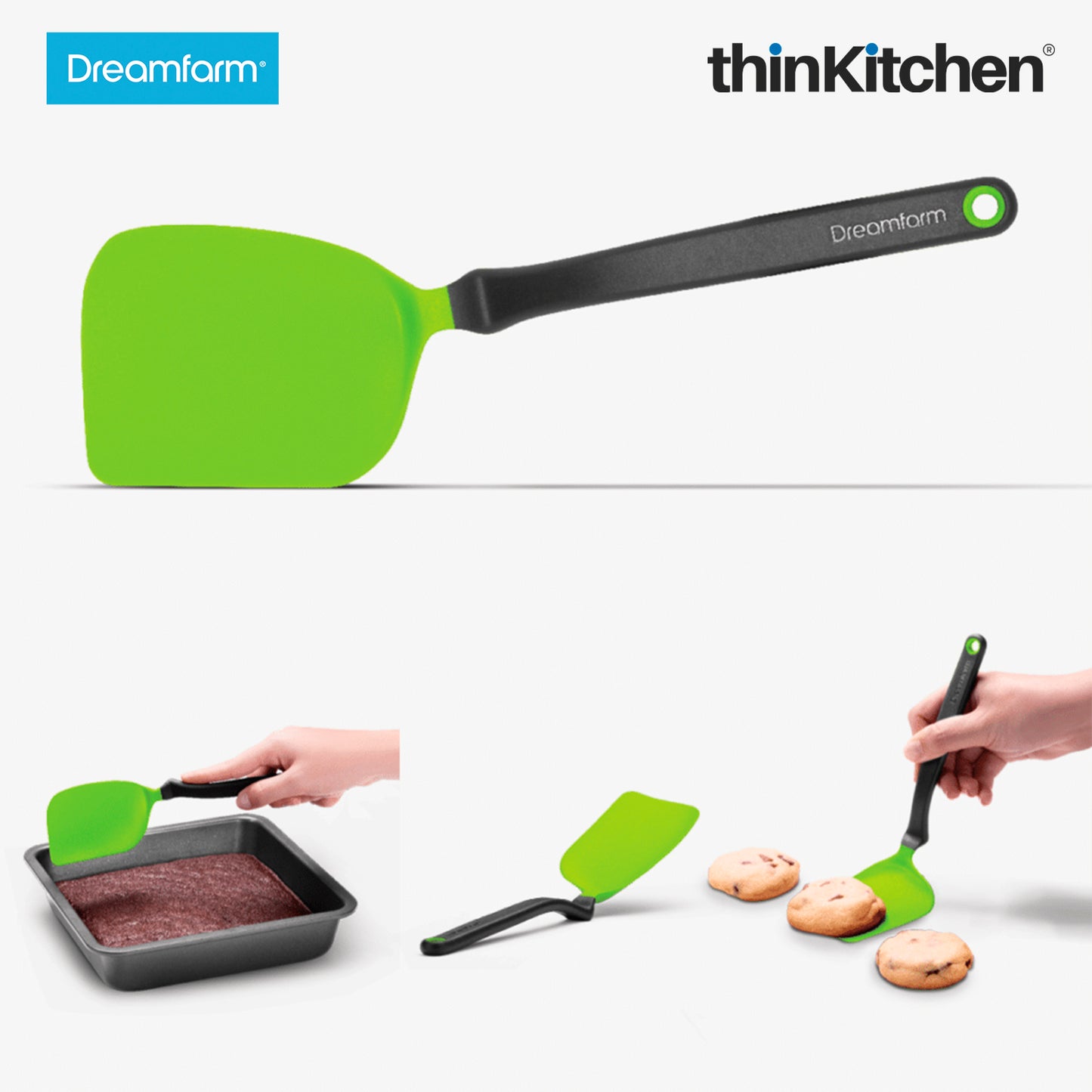 Dreamfarm Mini Chopula Super Flexible Chopping Sit Up Spatula Green 1