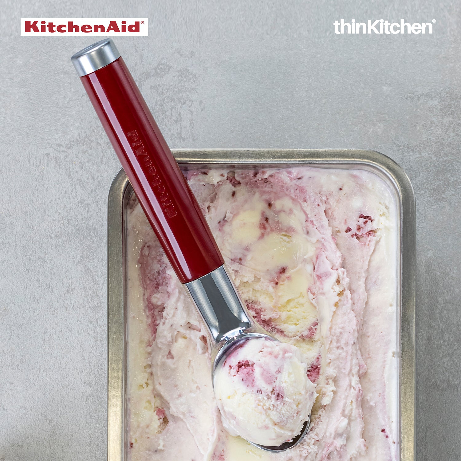 KitchenAid Stainless Steel Ice Cream Scoop – Empire Red