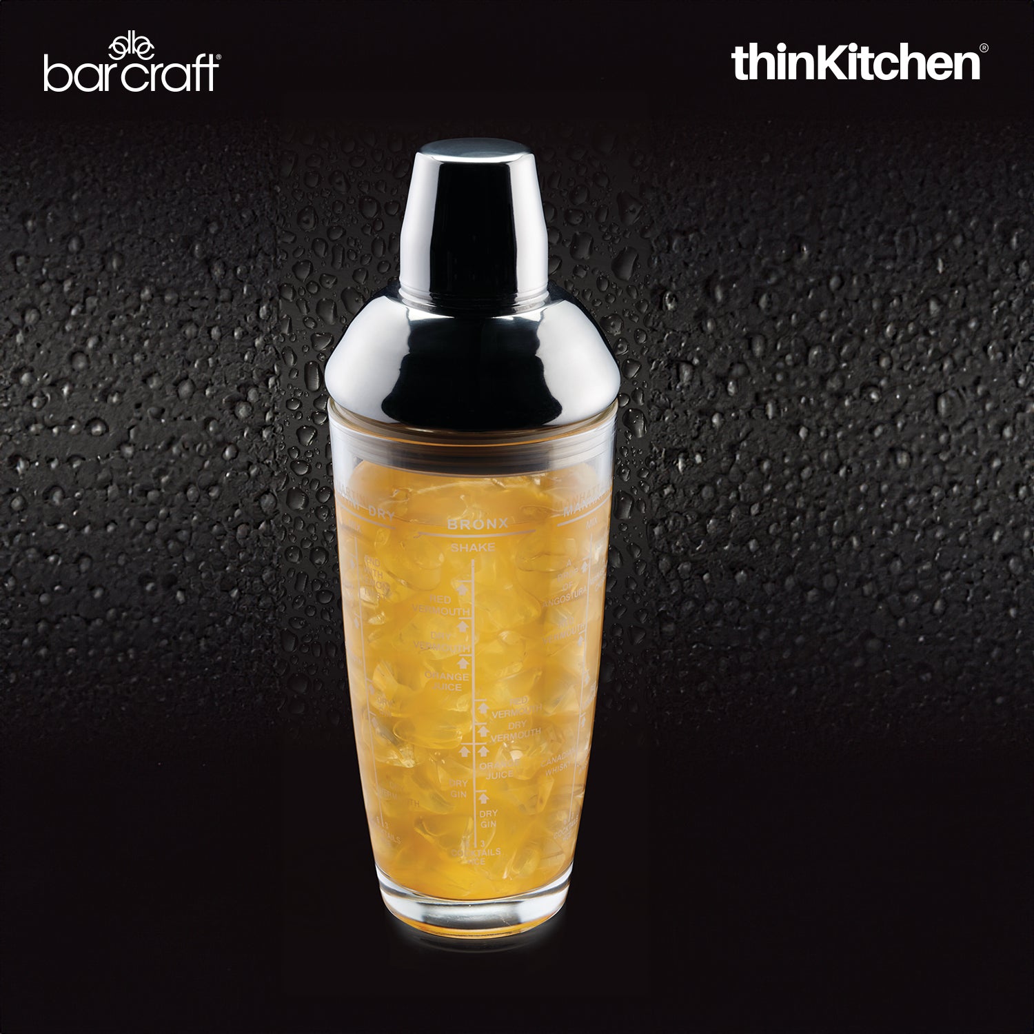 BarCraft 700ml Acrylic Gift Boxed Cocktail Shaker
