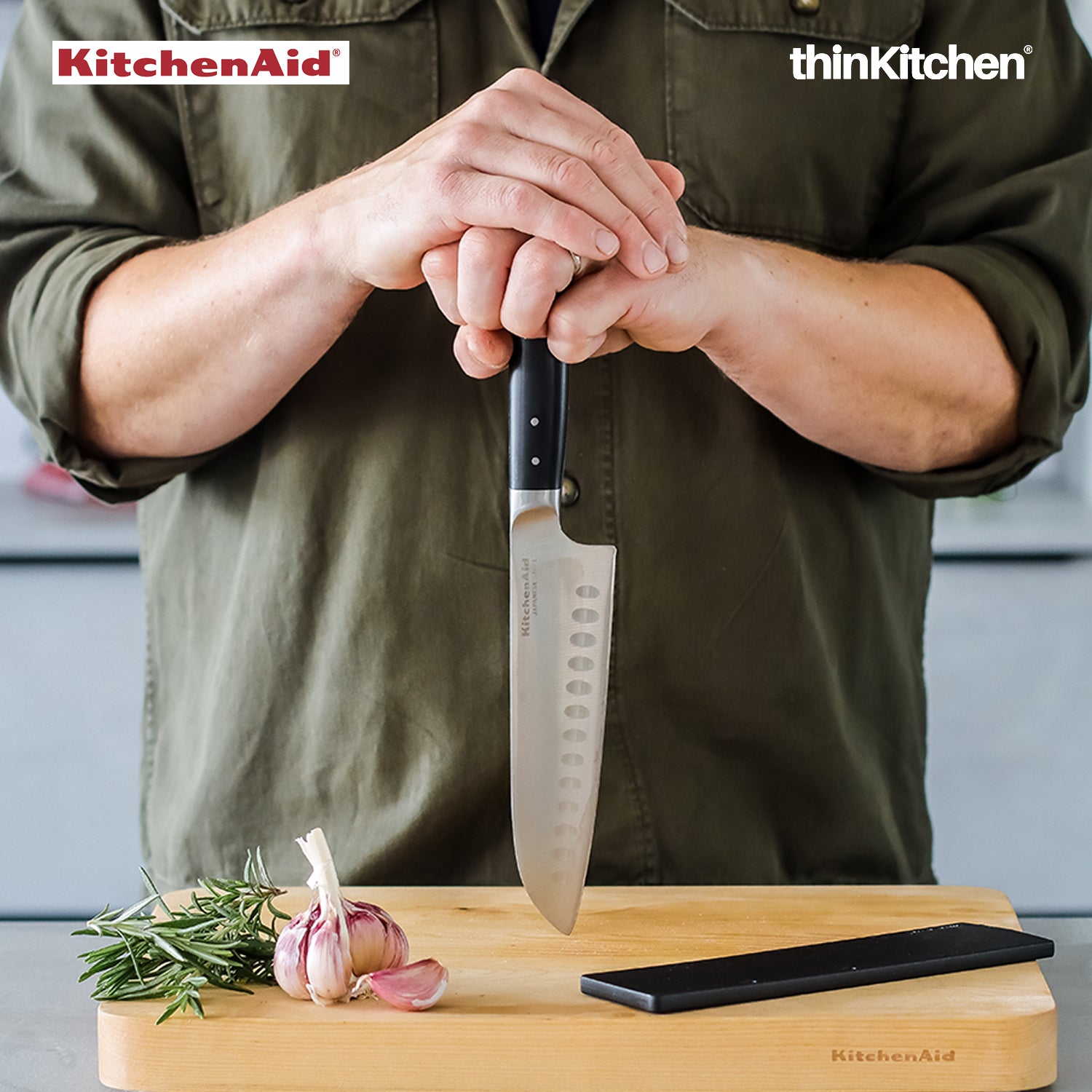 Gourmet Forged 2-Piece Santoku Knife Set, KitchenAid