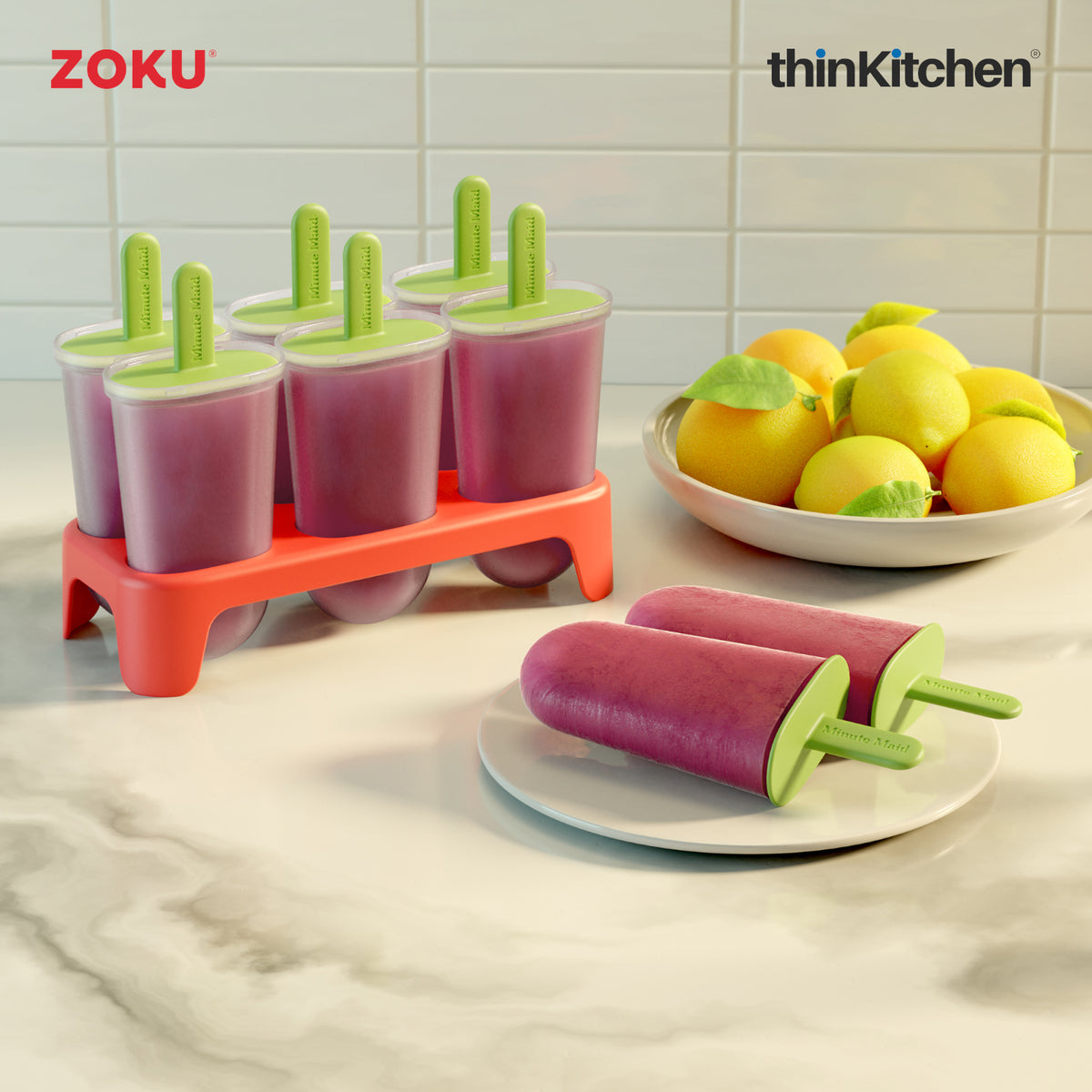 Zoku Minute Maid Red Pop Mold | thinKitchen