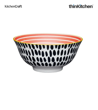 Kitchencraft Stripes And Swirls Crockery Bowl Set