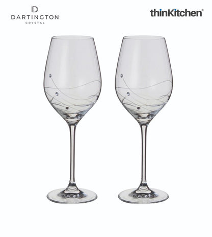 Dartington Wine Glasses Glitz Crystal 330ml Set of 2