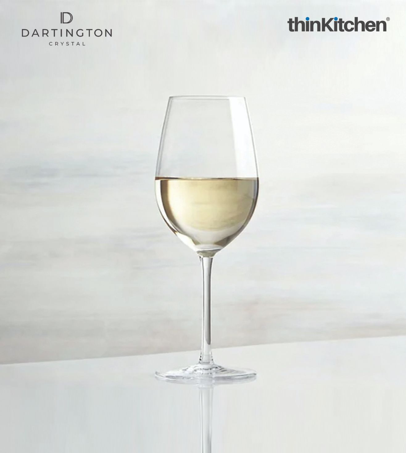 Dartington Crystal White Wine Glasses Set of 6