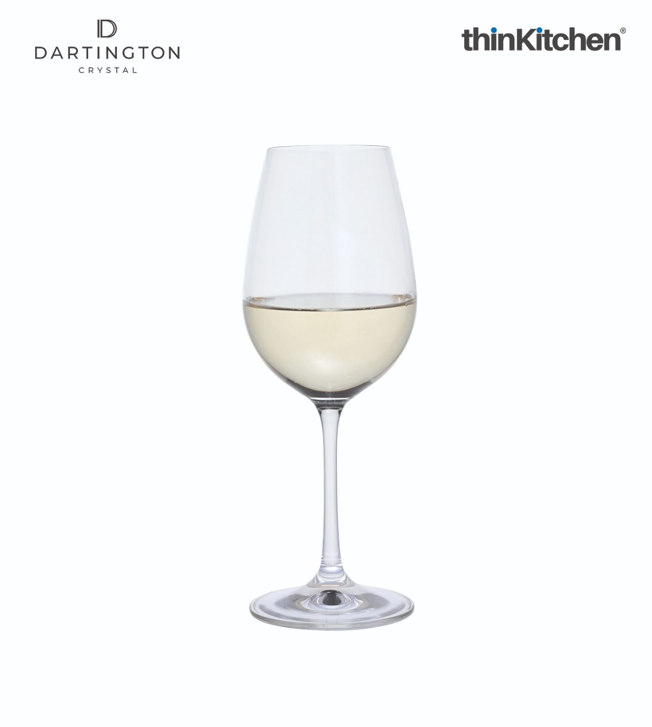 Dartington Crystal White Wine Glasses Set of 6