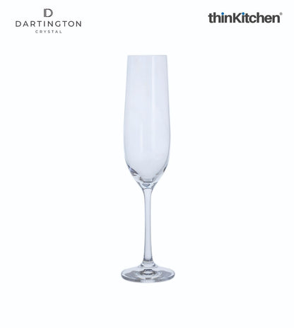 Dartington Crystal Flute glasses Set of 6