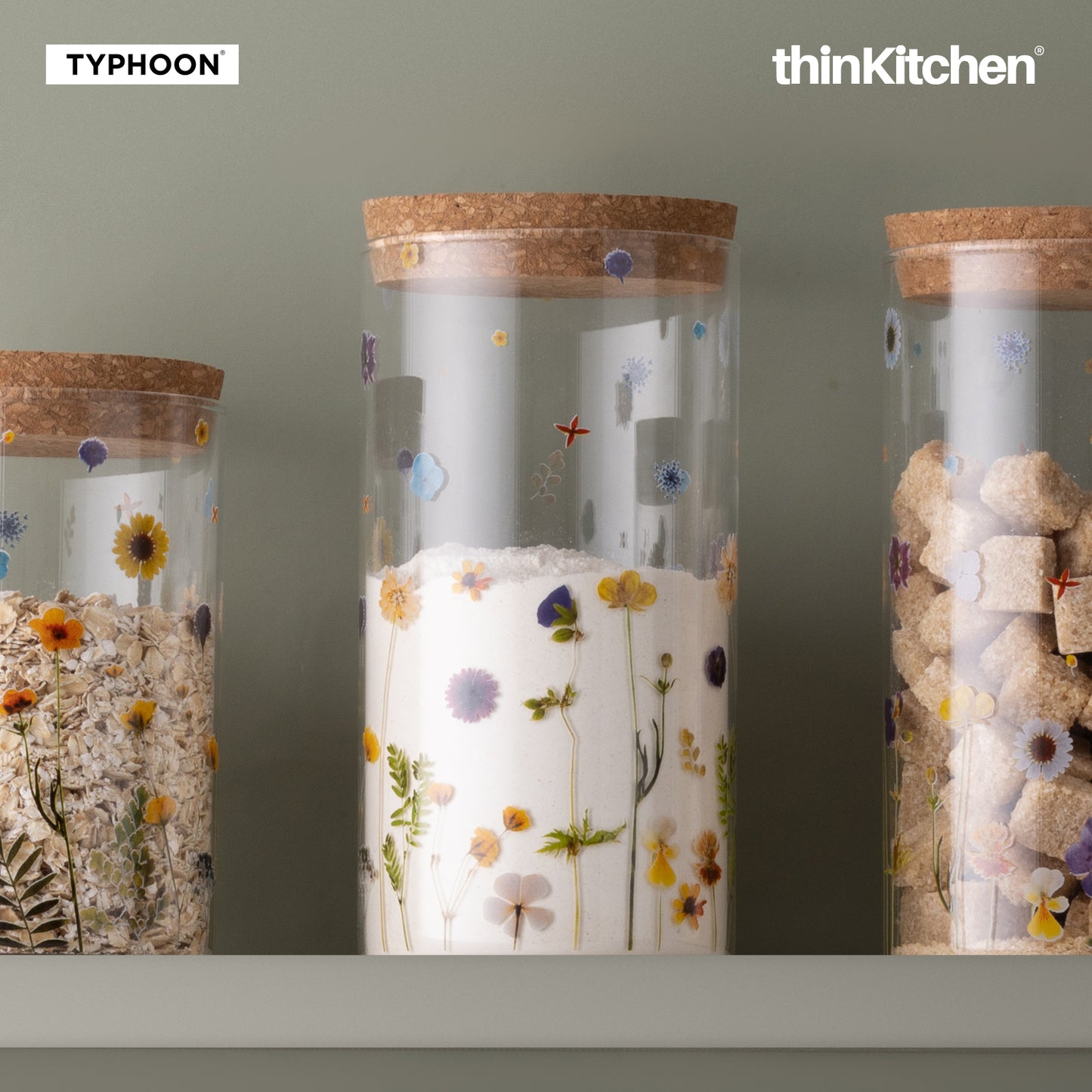 Typhoon Botanics Large Glass Storage Container 1100ml