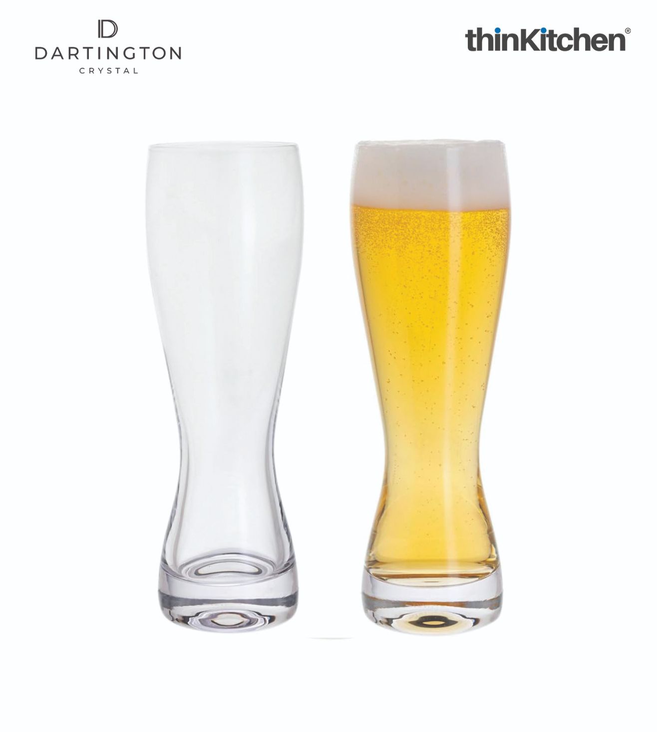 Dartington Wine & Bar Beer Glass, Set of 2