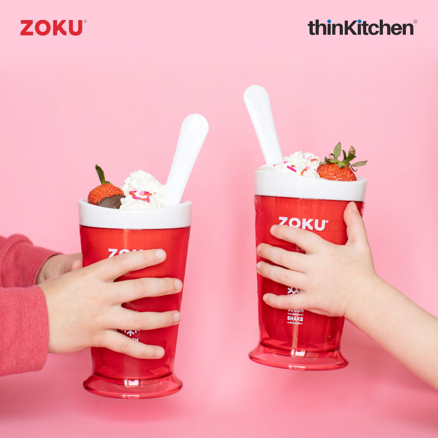 Zoku Red Slush Shake Maker 240ml thinKitchen