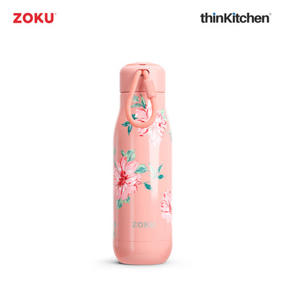 Zoku Stainless Steel Rose Petal Bottle Pink 750ml