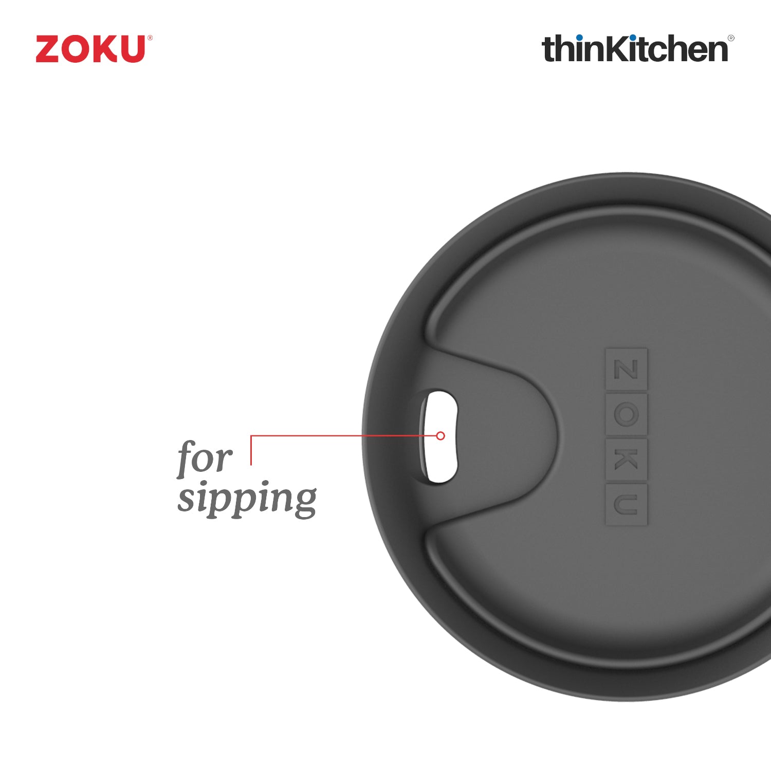 Zoku 12oz 3-in-1 Stainless Steel Tumbler Powder Coated Black